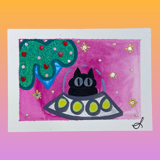3/4 Planet Love Goo Original Art Card