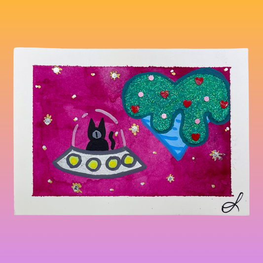 4/4 Planet Love Goo Original Art Card