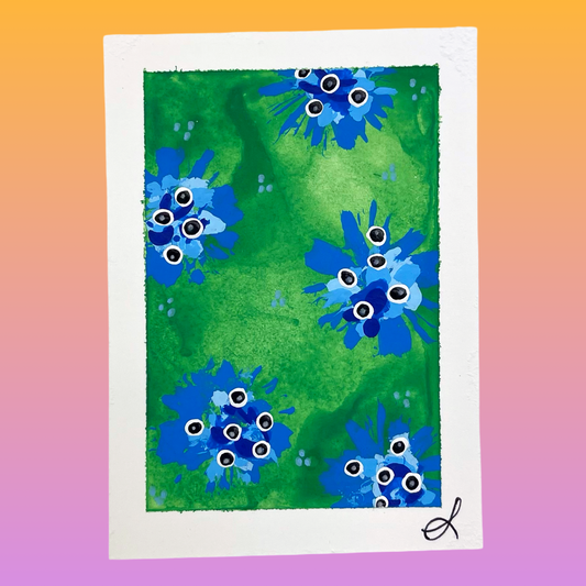 4/4 The Flowers Are Watching Original Art Card