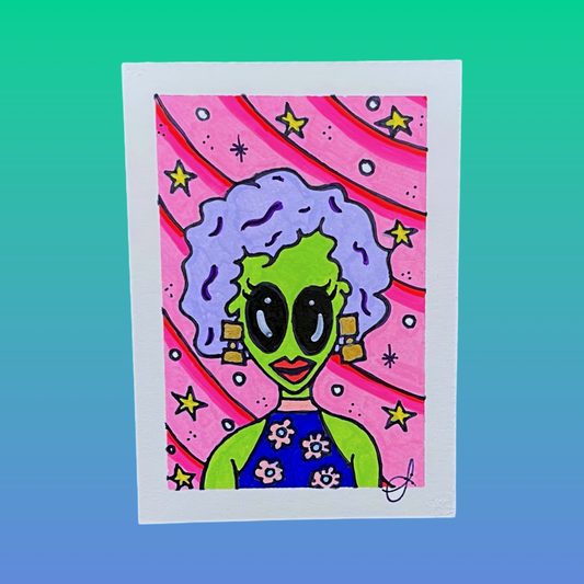 4/4 I’m a Martian Girl Original Art Card