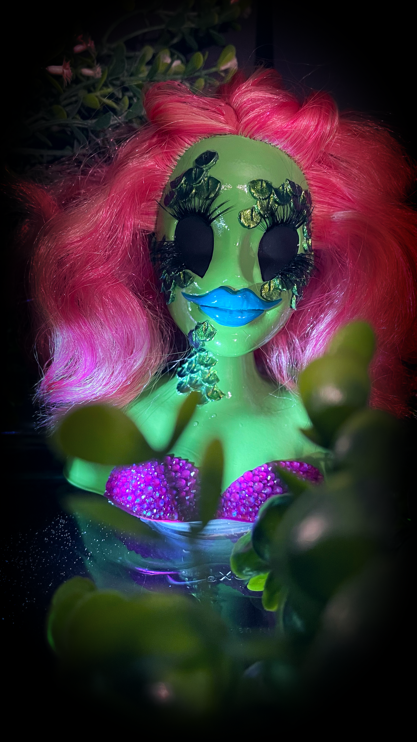 Custom Fish-Lady Barbie Styling Head