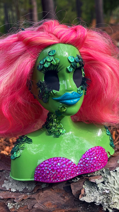 Custom Fish-Lady Barbie Styling Head